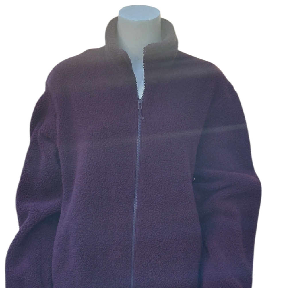 8014...Women's Burgundy Fleece Jacket Size Medium